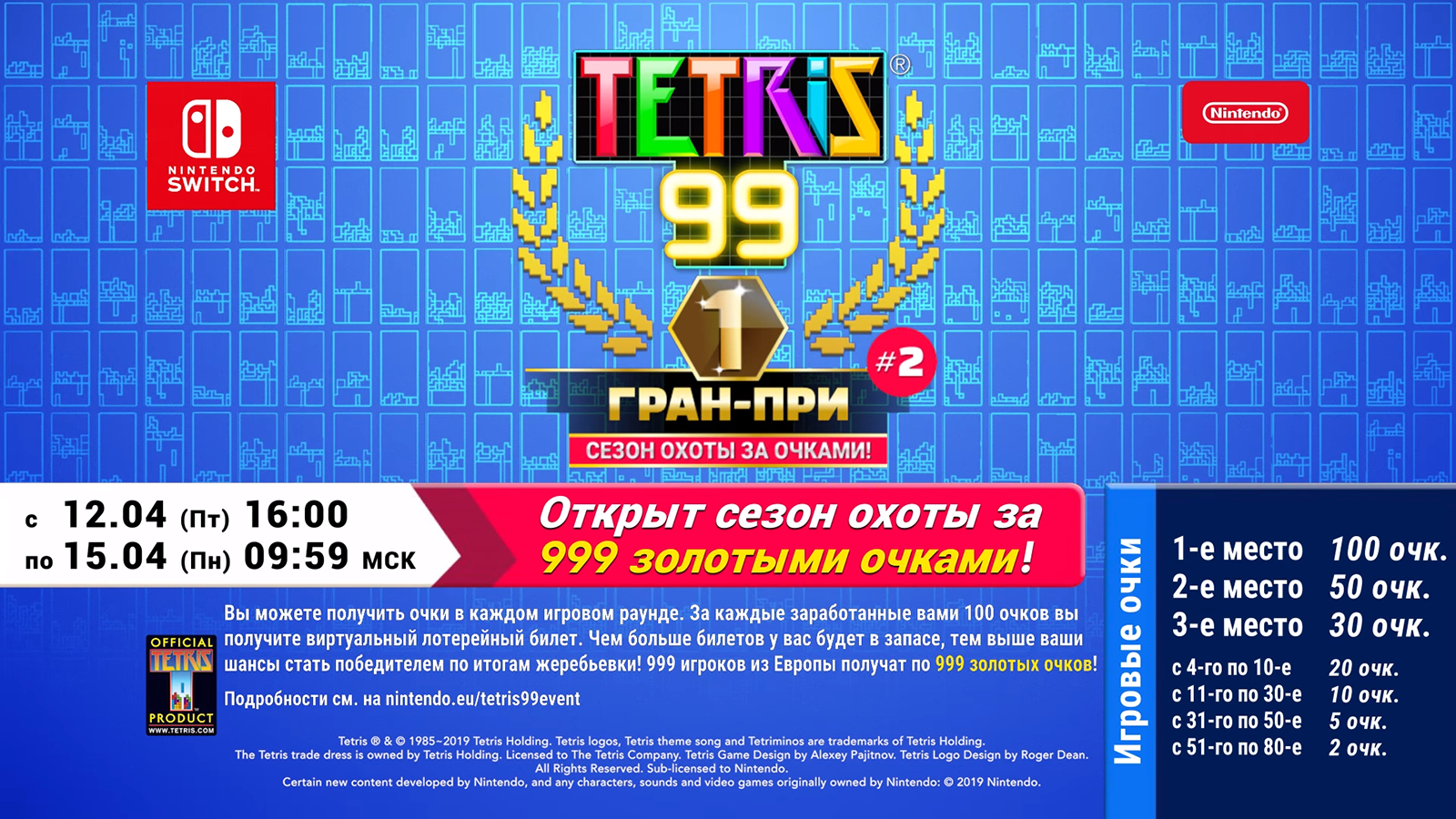 Апрельский чемпионат по Тетрису — i2HARD